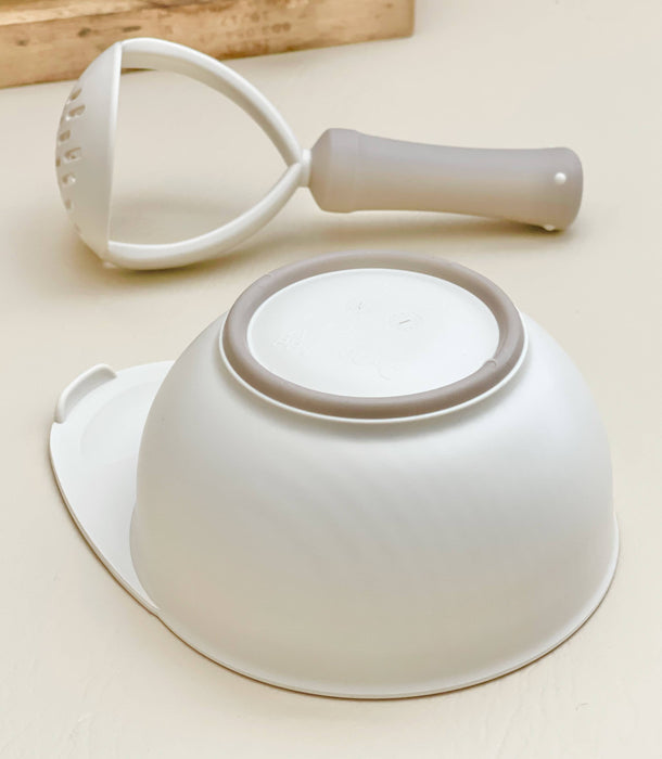 Baby Food Masher Bowl Beige
