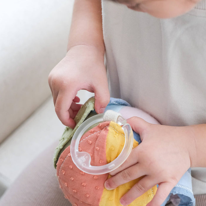 BUSY BALL // Montessori toy // Peek & peel rattle ball
