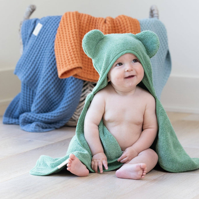 Bella Tunno | Hooded Towel + Wash Mitt Set Sea Foam
