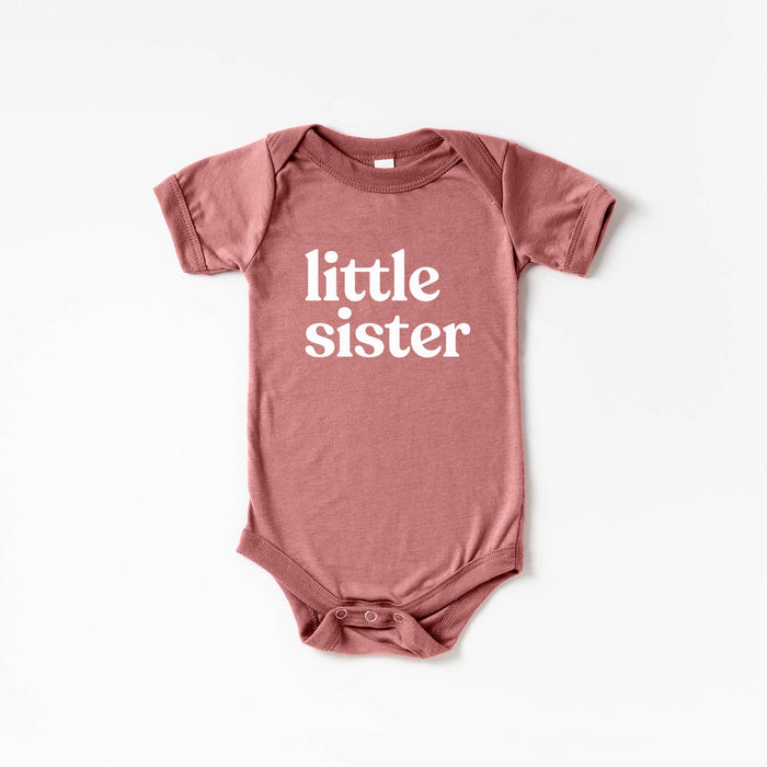 Gladfolk Little Sister Baby Bodysuit - Mauve Pink