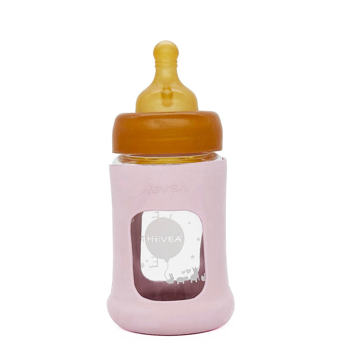 Hevea Wide Neck Glass Bottle with Sleeve - Single Pack - 5oz