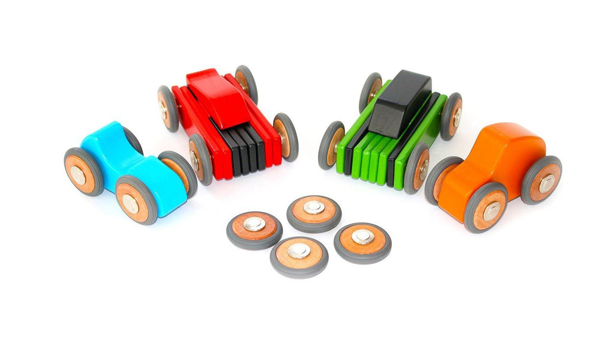 Tegu Magnetic Wooden Wheels 4-Pack