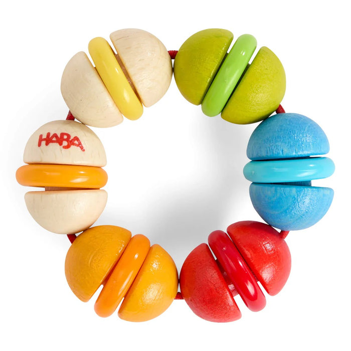 HABA Rainbow Rattle Grasping and Teething Toy
