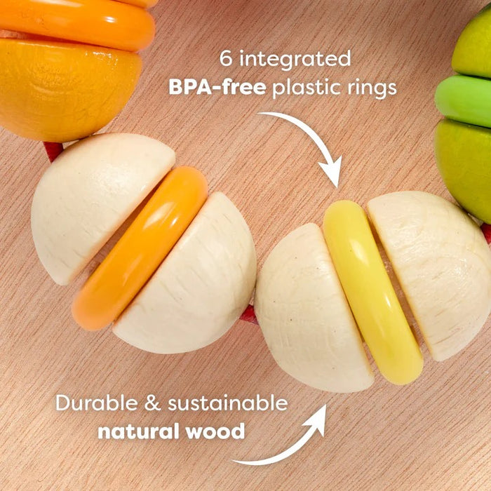 HABA Rainbow Rattle Grasping and Teething Toy