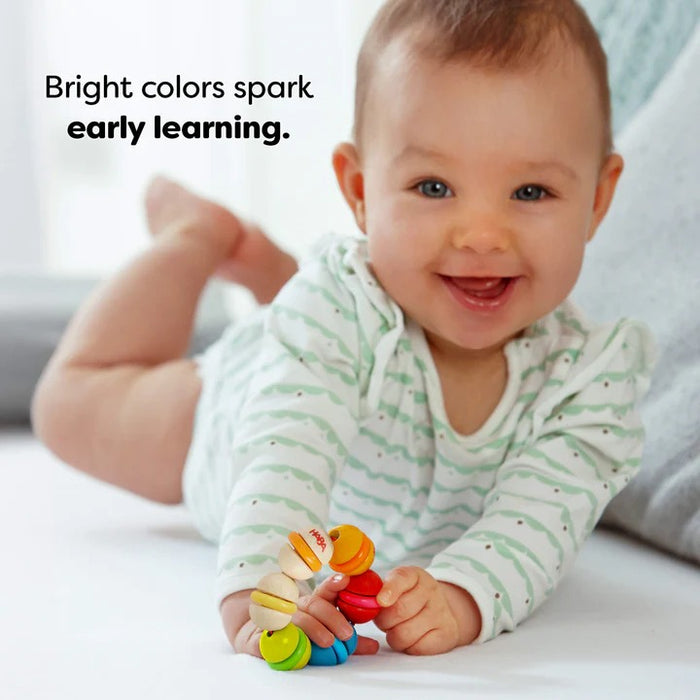 HABA Rainbow Rattle Grasping and Teething Toy
