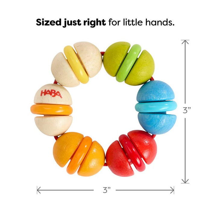 HABA Rainbow Rattle Grasping and Teething Toy