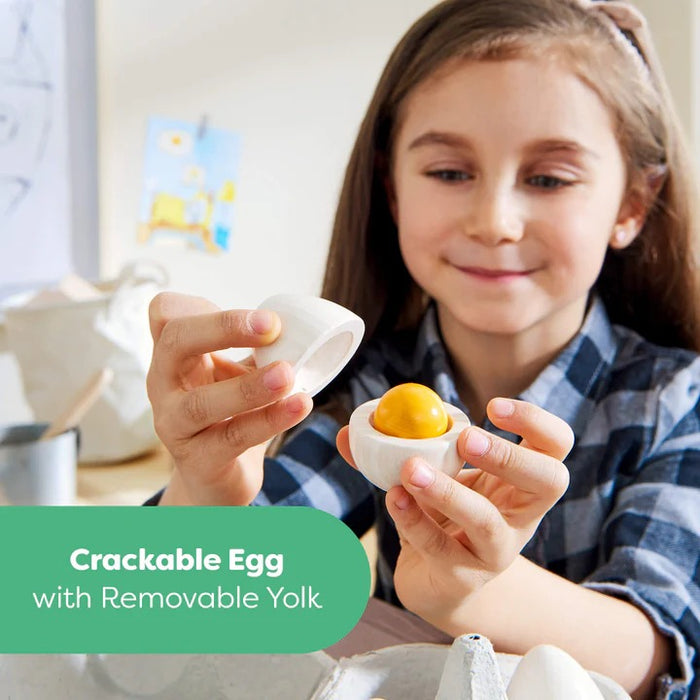 HABA Creative Play – Wooden Eggs Play Food Set