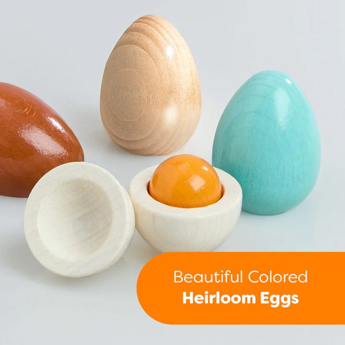 HABA Creative Play – Wooden Eggs Play Food Set