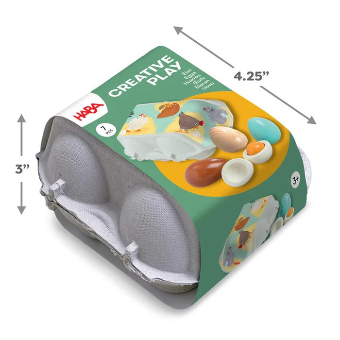 HABA Creative Play – Wooden Eggs Play Food Set