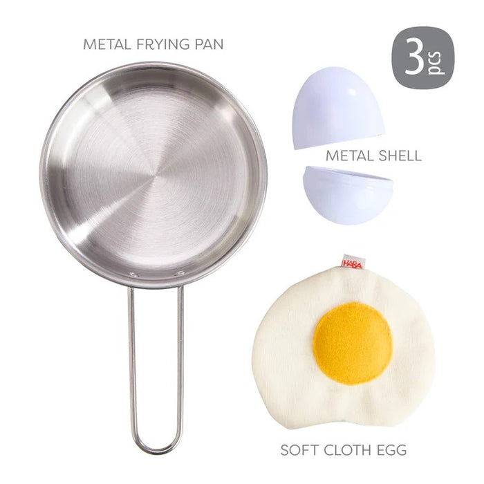 HABA Creative Play – Fried Egg and Pan Play Food Set