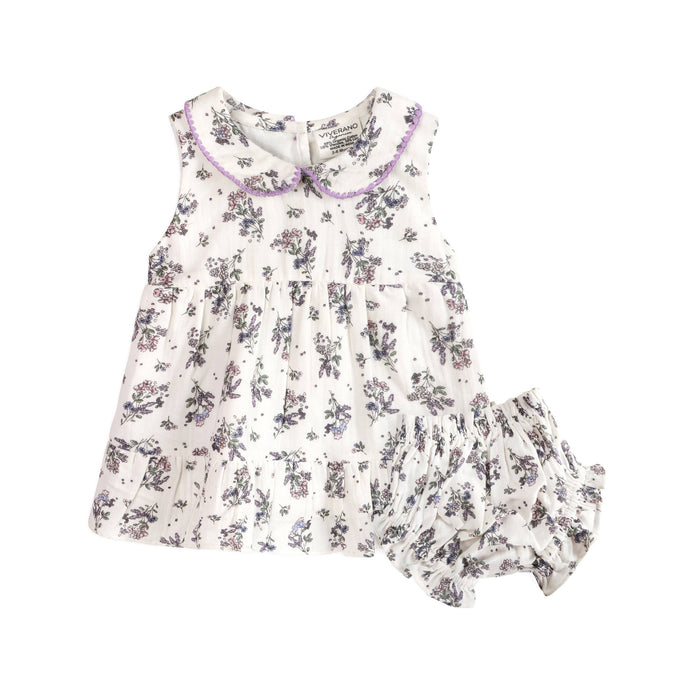 Hatti Floral Baby Dress + Bloomer (Organic)