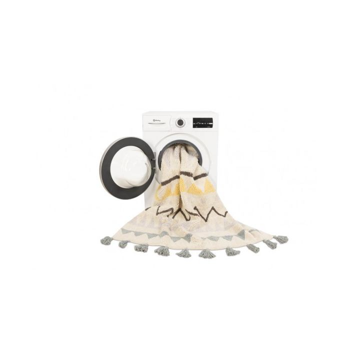 Lorena Canals Azteca Washable Rug (Natural & Vintage Blue)