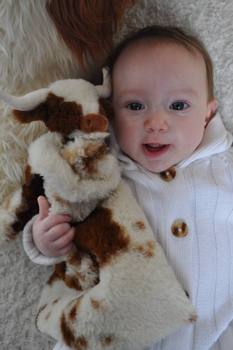 Texas Longhorn Highland Cow Soft Toy Soother Comforter 29cm