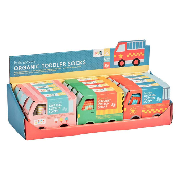 Organic Cotton Toddler Socks Trucks