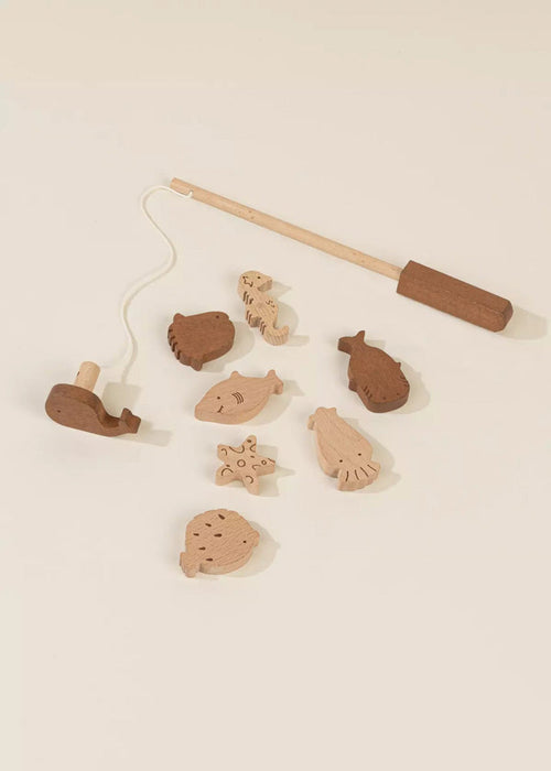 Coco Village Wooden Fishing Game with Bag