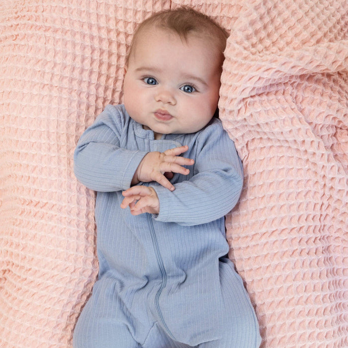 Bella Tunno | Waffle Baby Blanket Blush