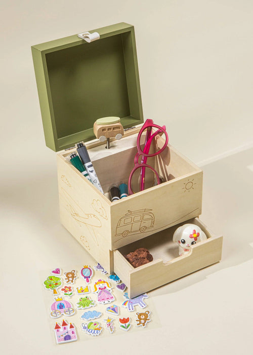 Coco Village Wooden Musical Souvenir Box - Travel