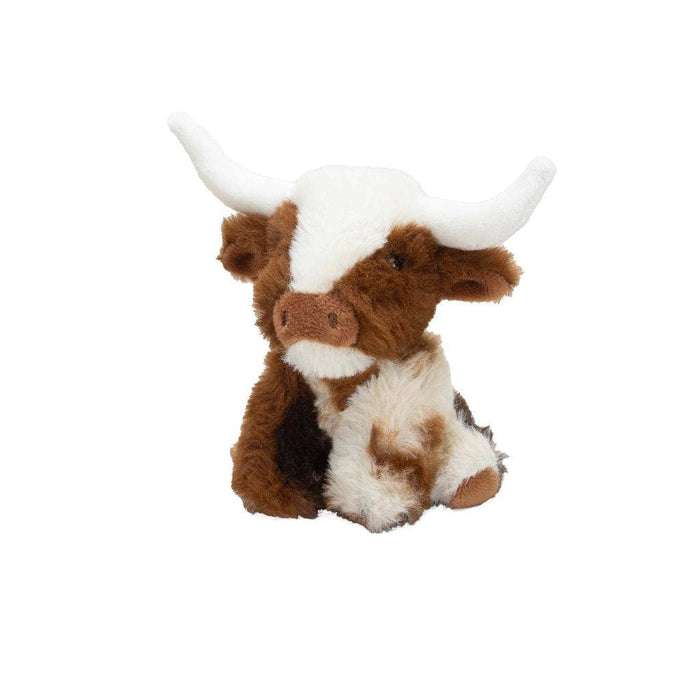 Small Cream Brown Texas Cow Premium Soft Plush Toy