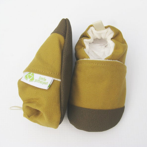 Little Pitterpat Honey Canvas Non-Slip Soft Sole Shoes