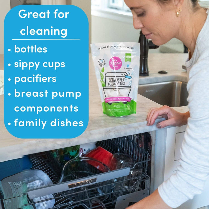 Dapple Baby Auto Dishwasher Pacs, Fragrance Free, 25 ct