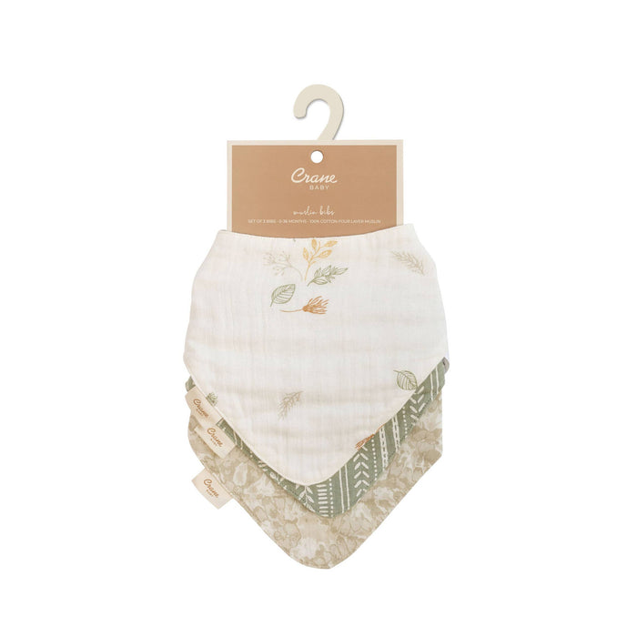 Willow Sage Muslin Cotton Bandana Baby Bib (3 Pack)