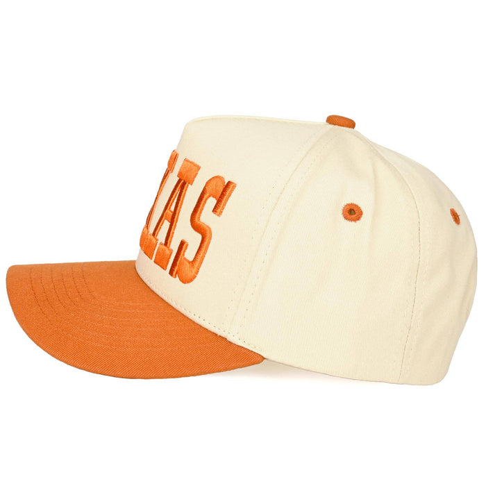 Retro Two Tone Cap - Texas - Orange/Beige