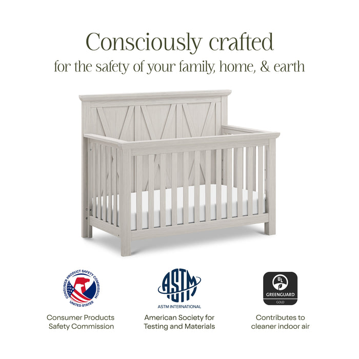 Monogram by Namesake Emory Farmhouse 4-in-1 Convertible Crib