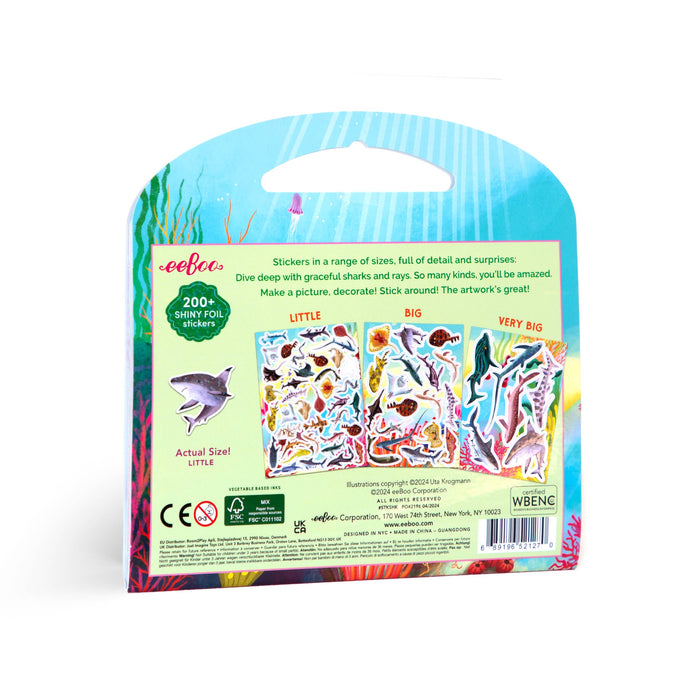 eeBoo Sharks & Friends Shiny Stickers