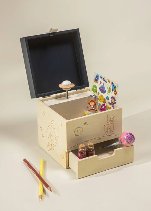 Coco Village Wooden Musical Souvenir Box - Space