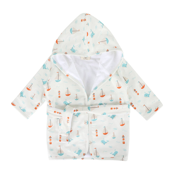 Sailboat Baby Bathrobe (Organic)