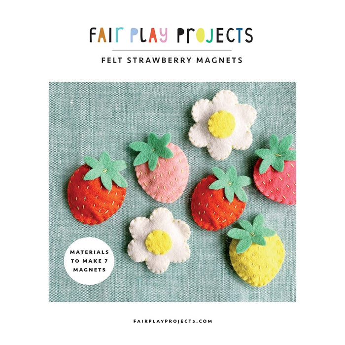 Fair Play Projects Felt Strawberry Magnets Kit