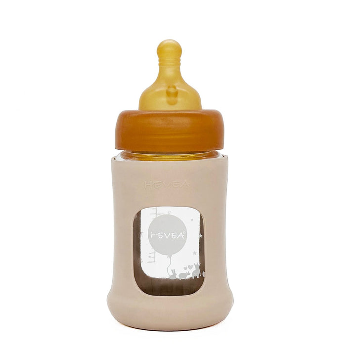 Hevea Wide Neck Glass Bottle with Sleeve - Single Pack - 5oz