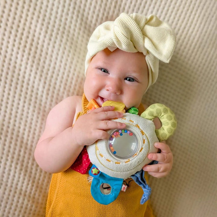 HABA Teether Cuddly Rainbow Round