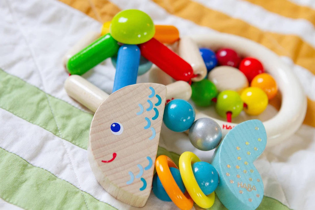 HABA Wooden Clutching Toy Rattlefish