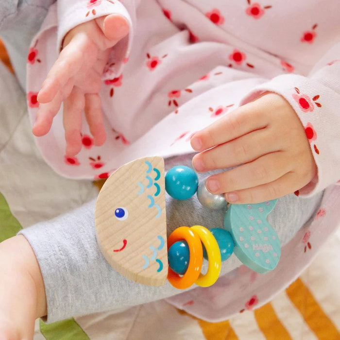 HABA Wooden Clutching Toy Rattlefish