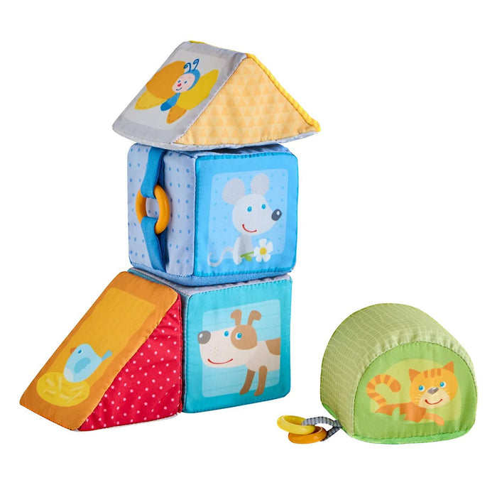 HABA Animal Discovery Cubes - Soft Sensory Stacking Blocks