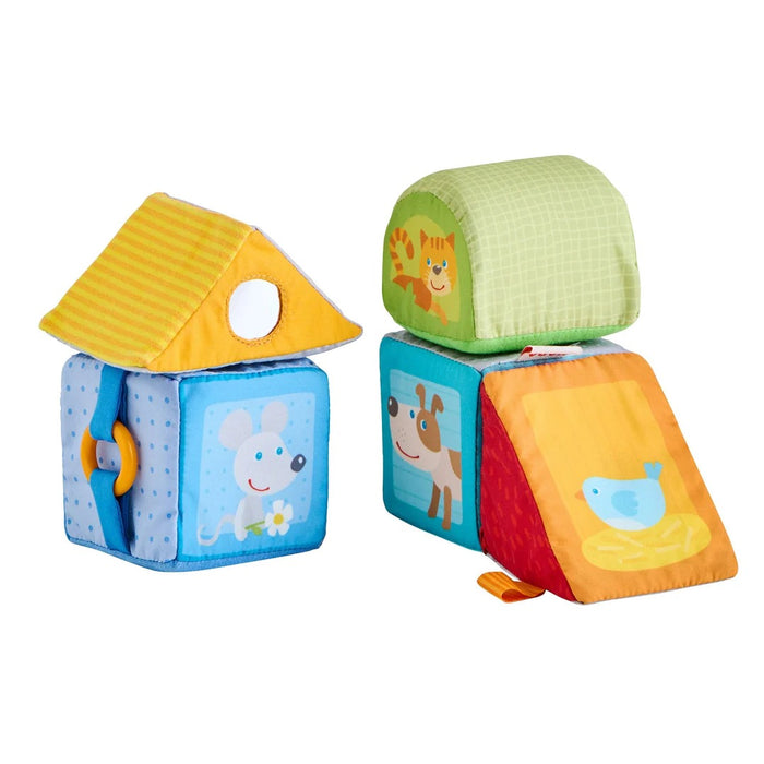 HABA Animal Discovery Cubes - Soft Sensory Stacking Blocks