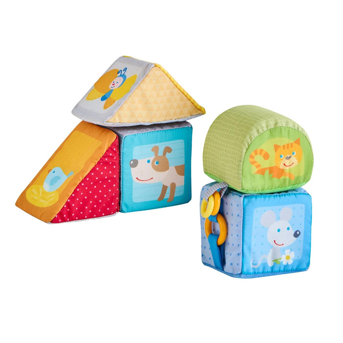 HABA Animal Discovery Cubes - Soft Sensory Stacking Blocks