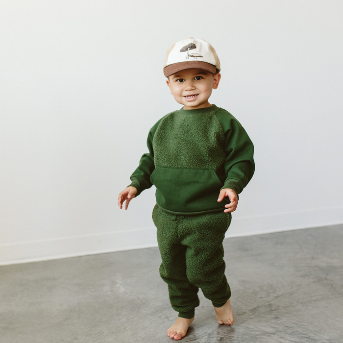 Sherpa Kids L/S Two-Piece Sweatsuit - Spruce