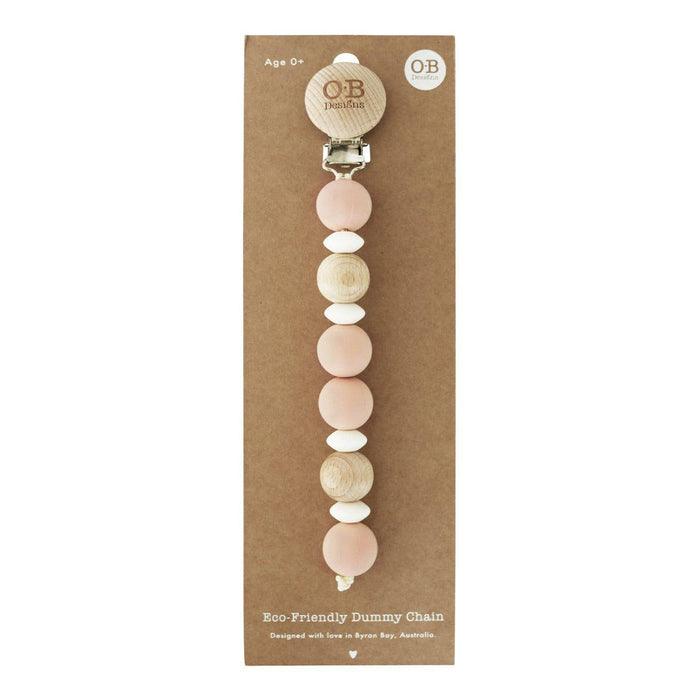 OB Blush Pink Eco-Friendly Pacifier Chain