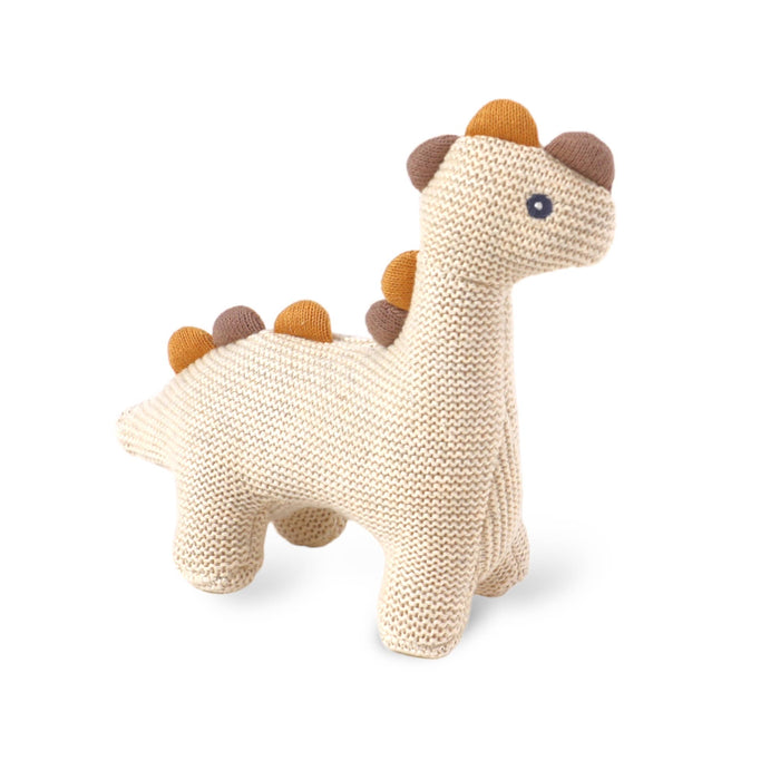 Dino Knit Stuffed Animal Soft Baby Toy (Organic Cotton)