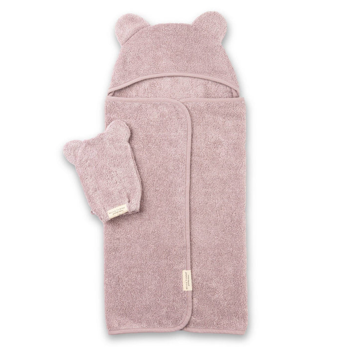 Bella Tunno | Hooded Towel + Wash Mitt Set Orchid