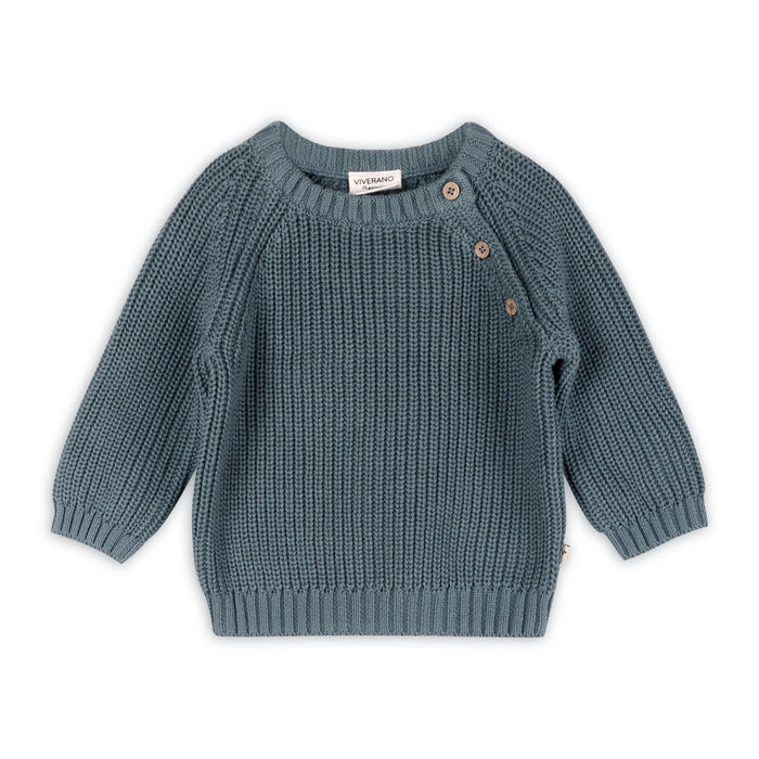 Classic Chunky Knit Baby Pullover Sweater (Organic Cotton)