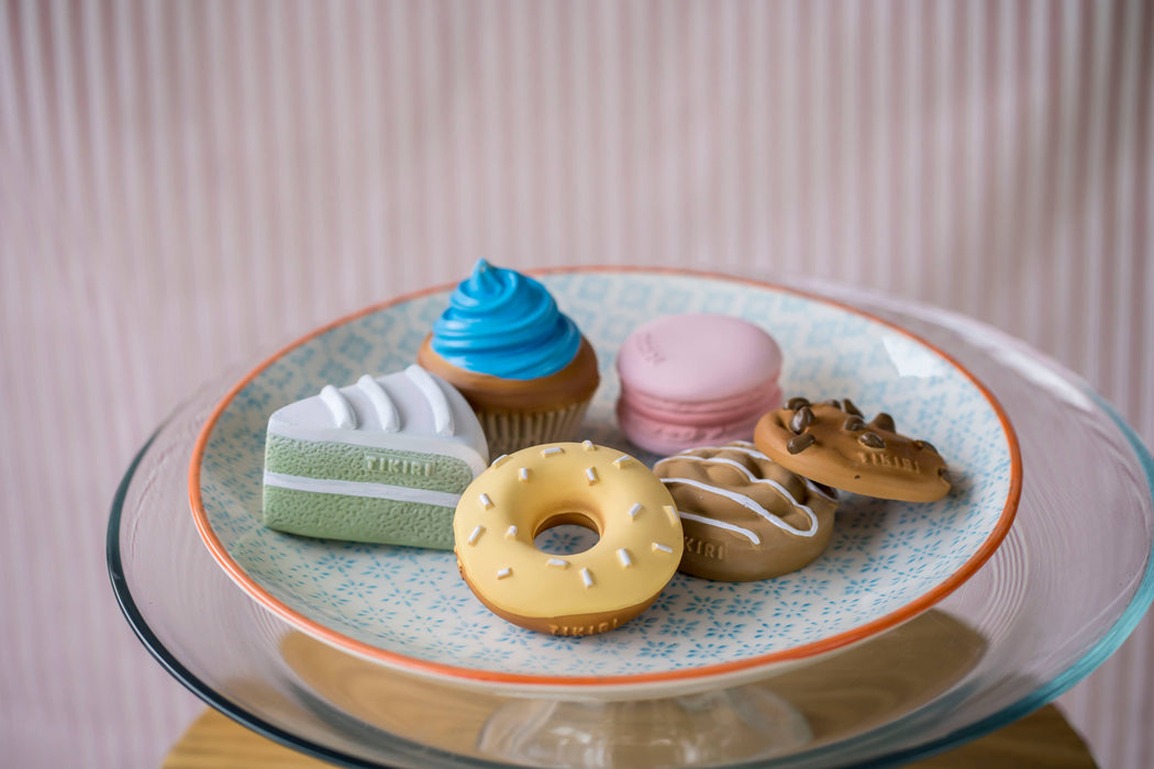 Donut Natural Rubber Teether, Rattle & Pretend Play