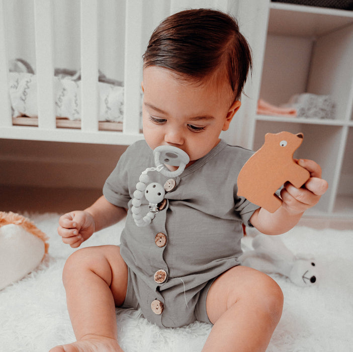 Baby Pacifier Clips, 100% Food Grade Silicone by Comfy Cubs