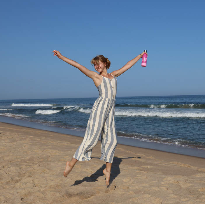 Yumbox Stainless Steel Triple Insulated Water Bottle 14 oz - Pink