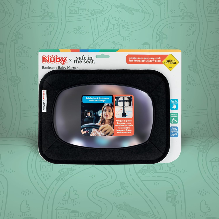 Nuby x Safe in the Seat Backseat Baby Mirror