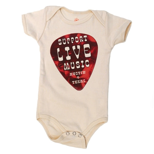 Orange Heat Natural Organic Onesie |Support Live Music (Natural)