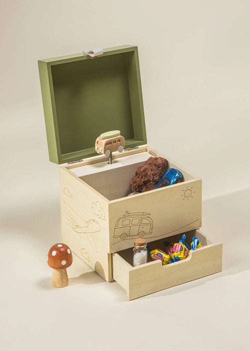 Coco Village Wooden Musical Souvenir Box - Travel