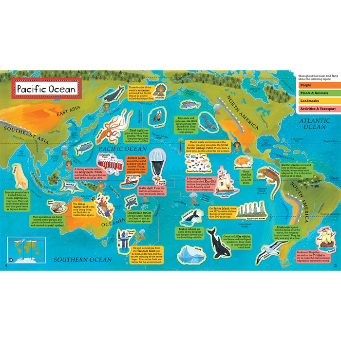 Barefoot Books World Atlas Sticker Book - Paperback